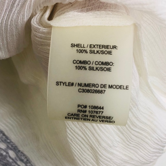 Alice + Olivia Sheer Silk Lace Button Up Blouse - Picture 8 of 10